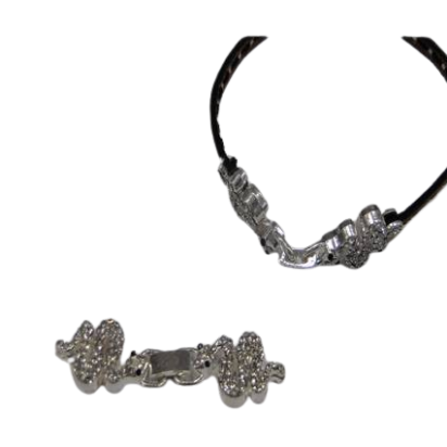 Zamak Snap Lock Clasp: MGL251 10*2.5mm (Steel)