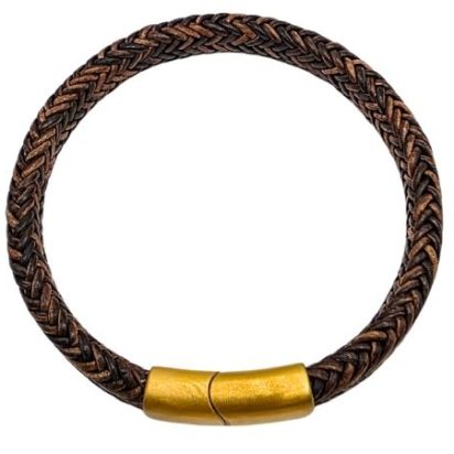 Spiral Braided Leather Bracelet - Style 342