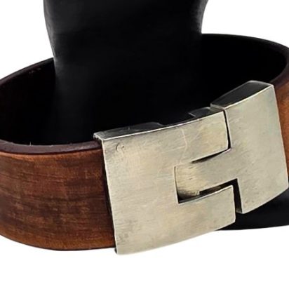 Plain Flat Leather Bracelet - Style 293