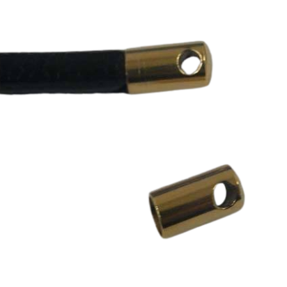 Stainless steel part for round leather: SSP 39 4mm (Gold)