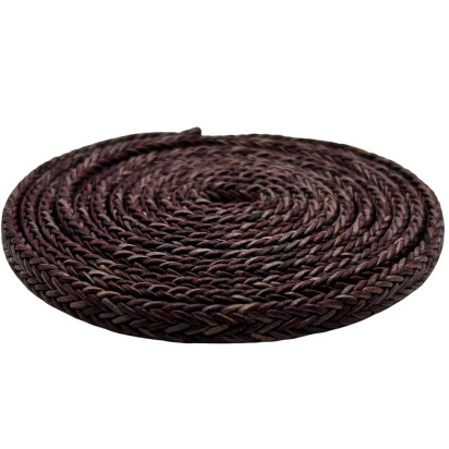 SPIRAL BRAIDED LEATHER CORDS - 8X4MM - VINTAGE FUCHSIA