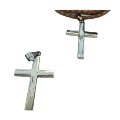 Stainless steel pendant: SSP-714 4x2.5cmx2.5mm (Steel)