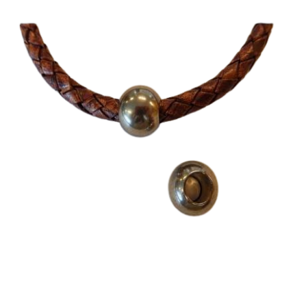 Stainless steel part for leather: SSP-35 6mm (Steel)