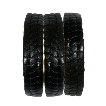 Dallas Braided Leather Cords - 14x4mm - Vintage black