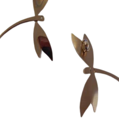 Stainless Steel Pendant: SSP-530 58x45mm (Rose gold) Dragonfly