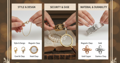 Different types of bracelet clasps to use on homemade jewelry