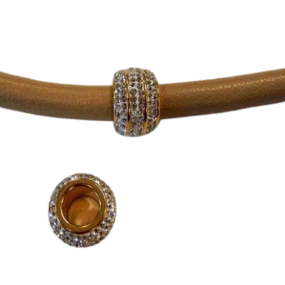 Stainless steel part for leather: SSP-355 8mm (Gold)