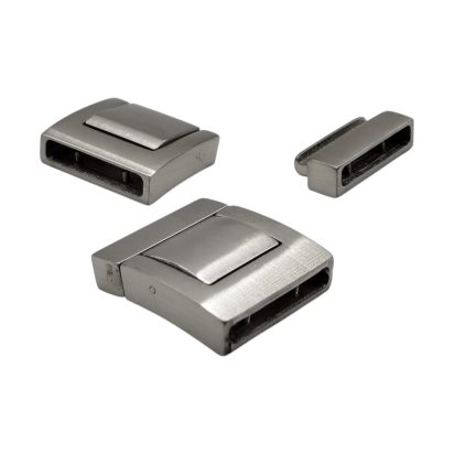 Stainless Steel Magnetic Clasp: MGST-217 20*3.5mm (Matt Steel)