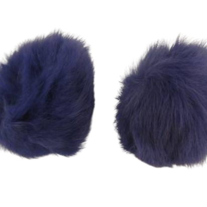 Rabbit Fur Pom Pom-Light Purple-9cms