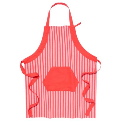 Red and Pink Striped Apron