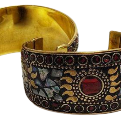 Mosaic brass bracelet Style 8 - 4 cm