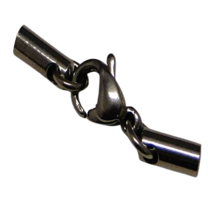 Stainless steel connector for leather: SSP 152 3mm (Steel Matt)
