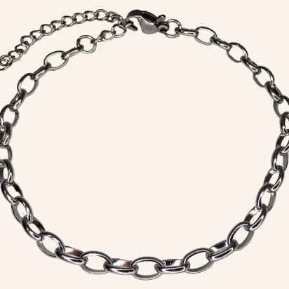 Triangle Wire Dendritic Pearl Bracelet - Silver - 3mm - Item 980