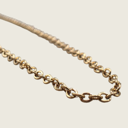 Flat Cable Chain Necklace - Gold - 0.5mm - Item 912