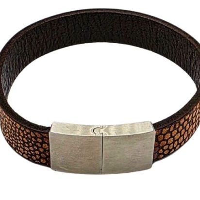 Plain Flat Leather Bracelet - Style 320