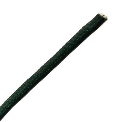 Real Round Nappa Leather Cord - Dark Green 5mm