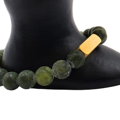 Serpentine Gemstone Bracelet: Style-528 (8mm)