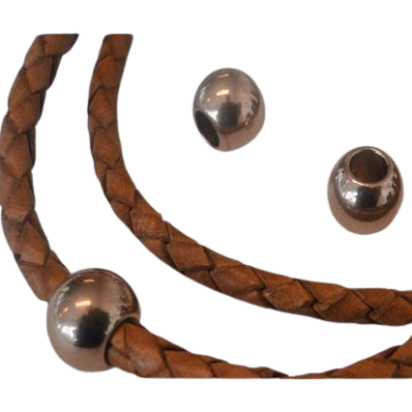 Stainless steel part for round leather: SSP-35 5mm (ROSE GOLD)