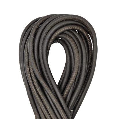 Real Round Nappa Leather Cord - Dark Brown 5mm