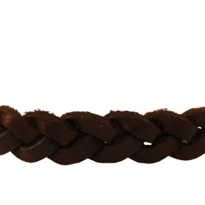 Choti Braided Leather Cords - 10mm - Dark Brown