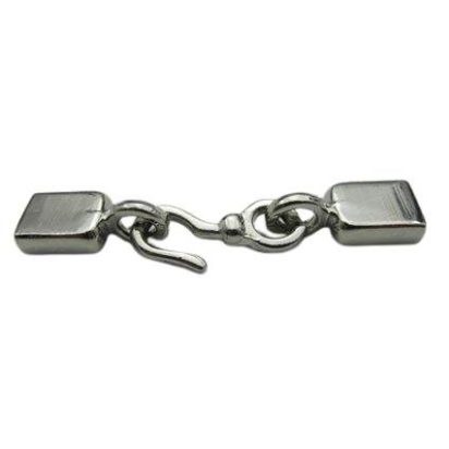 Zamak Hook end eye Clasp: ZAML-25 6x2.5mm (Steel)