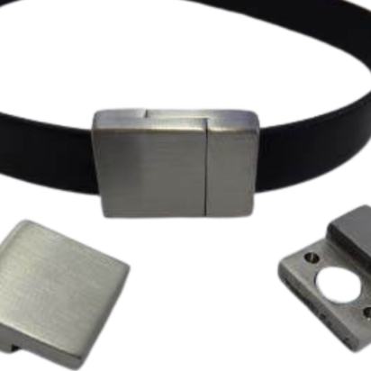 Stainless Steel Magnetic Clasp: MGST-76 10*2.5mm (Steel Matt)