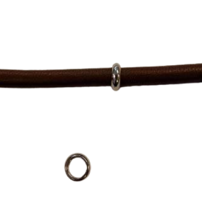 Stainless steel part for round leather: SSP-69 4mm (Steel)