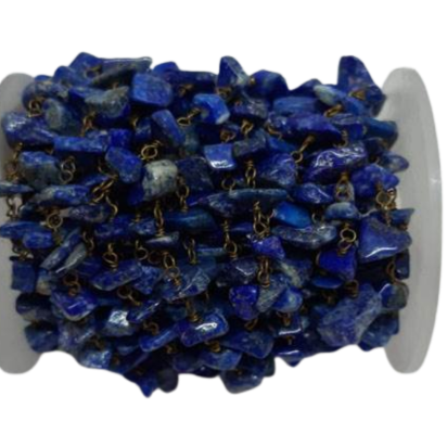 Gemstone chips chain natural blue