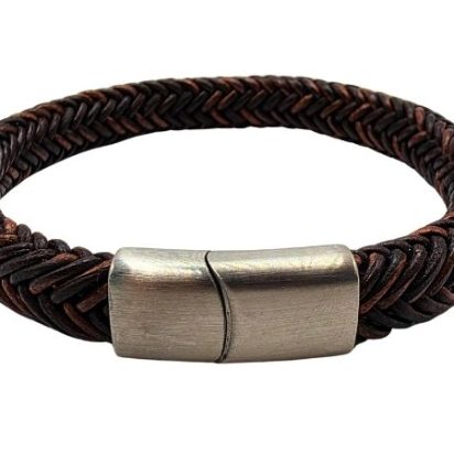 Spiral Braided Leather Bracelet - Style 337