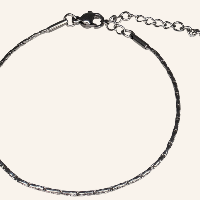 Square Boston Chain Bracelet - Silver - 1.5mm - Item 985