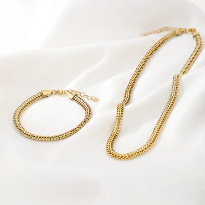 Gold Plated Stainless Steel Necklace - 522