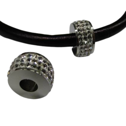 Stainless steel part for leather: SSP-359 6mm (Crystal)