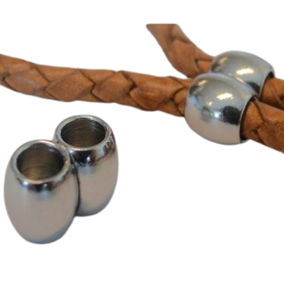 Stainless steel part for round leather: SSP-60 5mm (Steel)