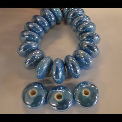 Ceramic beads - 14mm (Turquoise AB)