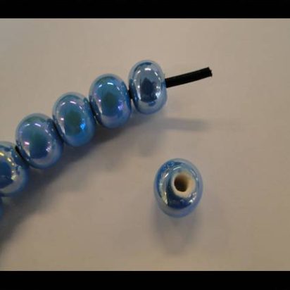 Ceramic beads Round - 8mm (Turquoise)
