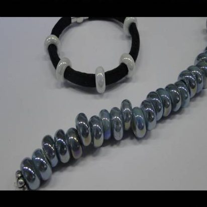 Ceramic Beads - 6mm (Dark Blue AB)