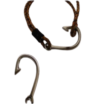 Stainless steel hook clasp: MGST 205 4mm (Steel matt)