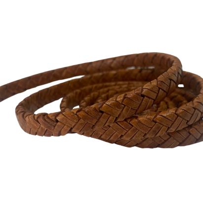 Argentine braided style - 8x3.5mm - vintage brown