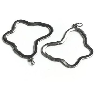 Stainless steel pendants SSP-729 28x34mm (Steel) Butterfly