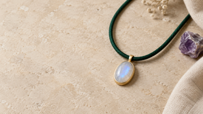 Silk Cord Necklaces With Gemstones