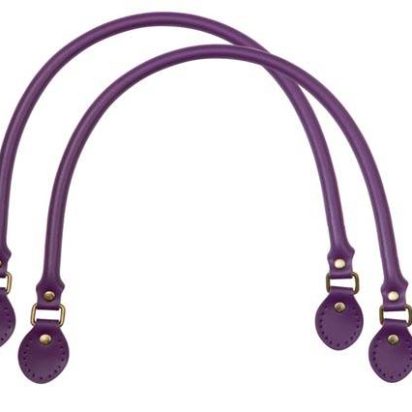 Leather-Bag Handle-Style1- Dark Purple