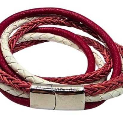 Combination Leather Bracelet - Style 235
