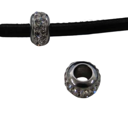 Stainless steel part for leather: SSP-366 6mm (crystal)