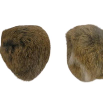 Rabbit Fur Pom Pom-Natural-8cms