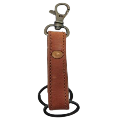 KeyChain-Plain-style1- DOUBLE -  RED BROWN