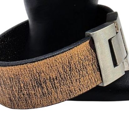Plain Flat Leather Bracelet - Style 318
