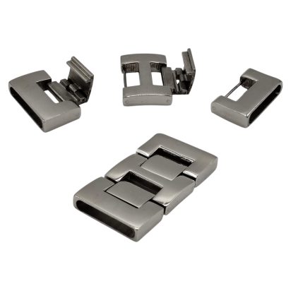 Stainless Steel Snap Lock Clasp: MGST 52 20x3.5mm (Steel)