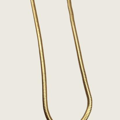 Soft Round Snake Chain Necklace - Gold - 3mm - Item 901