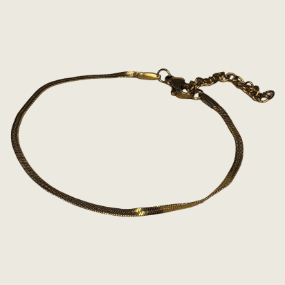 Herringbone Chain Bracelet – Gold - 2mm - Item 902