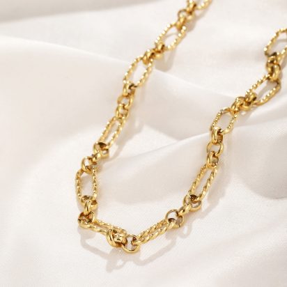 Gold Plated Stainless Steel Necklace - 504